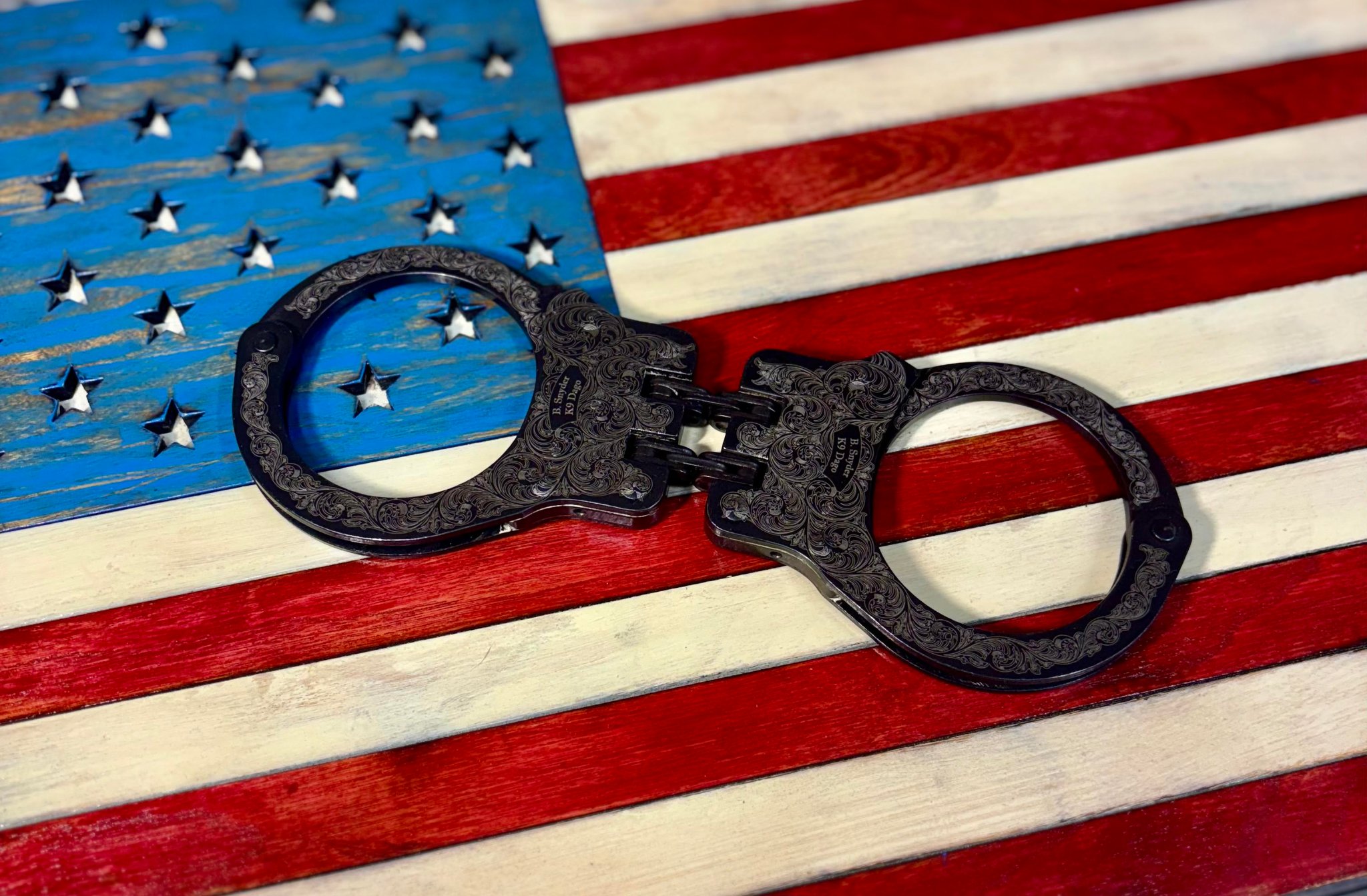 Engraved Handcuffs - Peerless Hinged